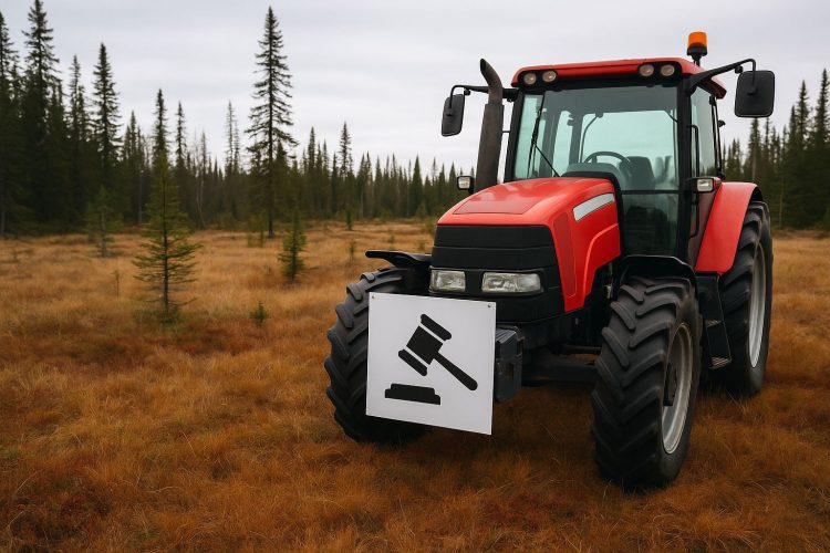 Skogsmaskiner i Jämtland redo för nätauktion mot fjäll och skog
